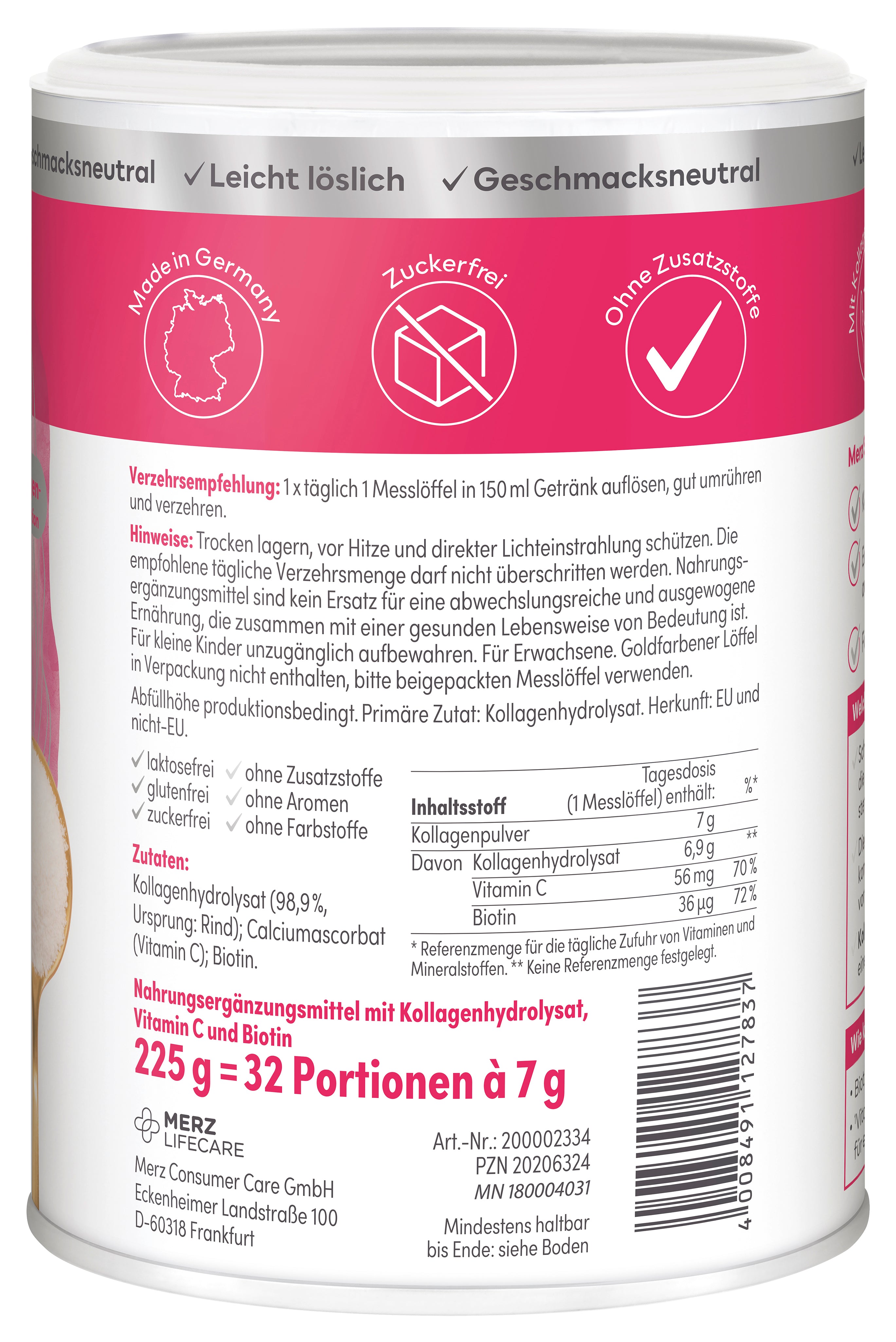 Kollagen Schönheits-Formel Pulver